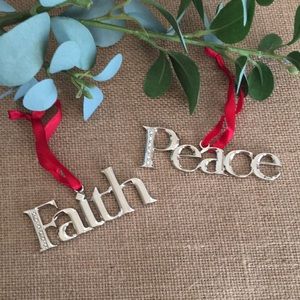 Harvey Lewis Faith & Peace Ornaments (Set of two)